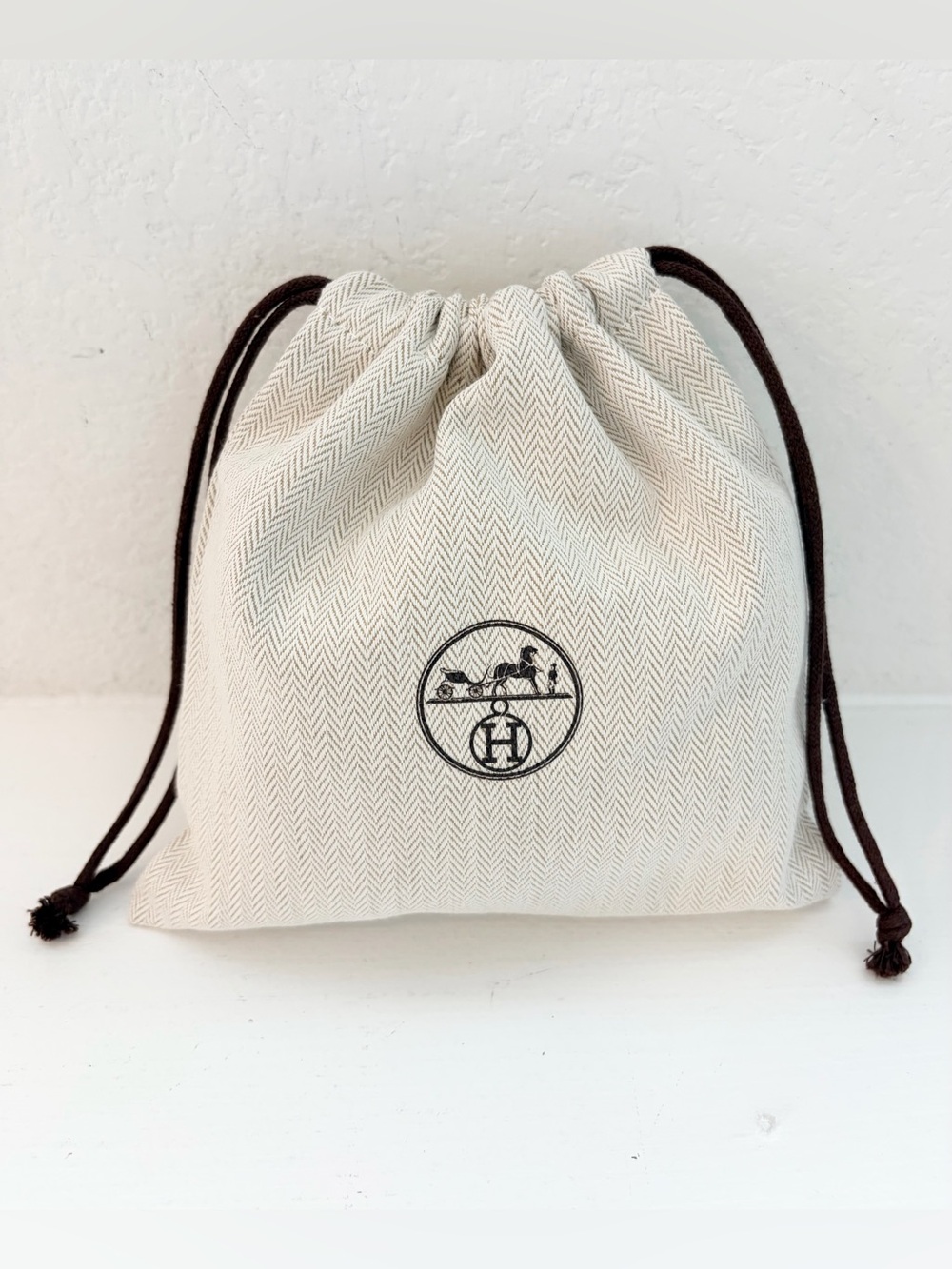 Authentic HERMES Small Dust Bag 7.75” x 7.5”